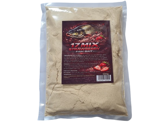 17 mix strawberry 500g aditiv pudra capsuni nade crap method feeder pva friendly